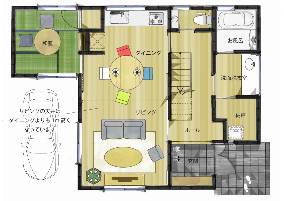 モデルハウス完成 1 5階の暮らし 2月open 川口市で30坪間取り デザイン注文住宅に強い山際建設 工務店